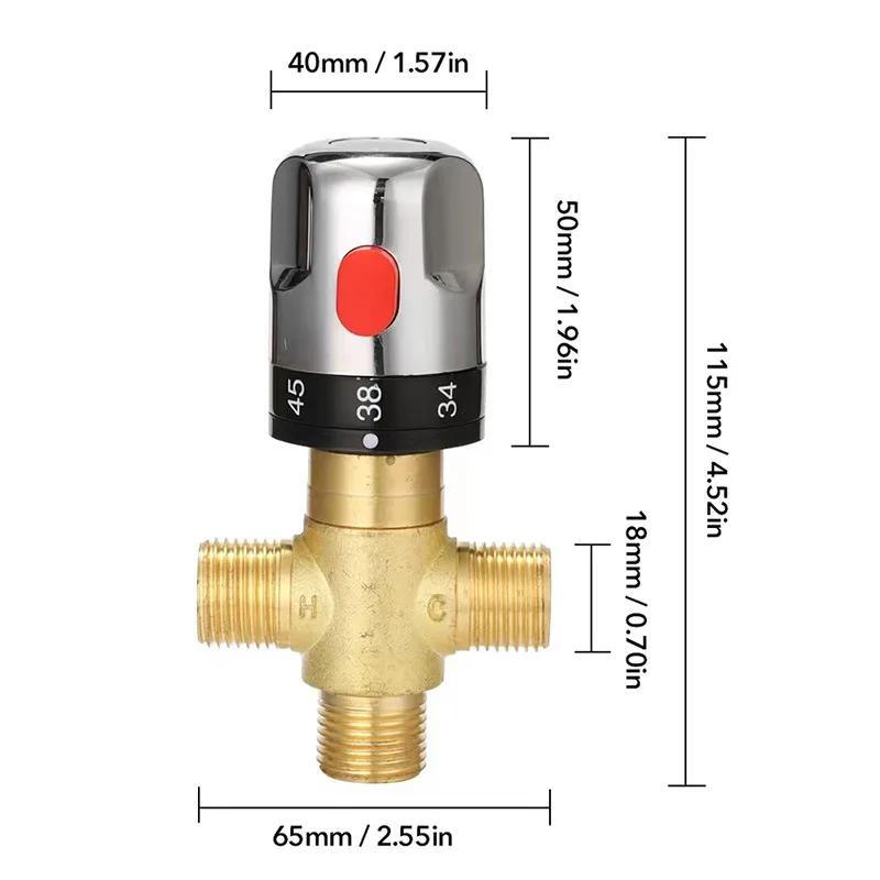 Brass Automatic Mixing Water Thermostatic Valve Kitchen Basin Faucet Constant Water Temperature Bathroom Shower Faucet Valve
