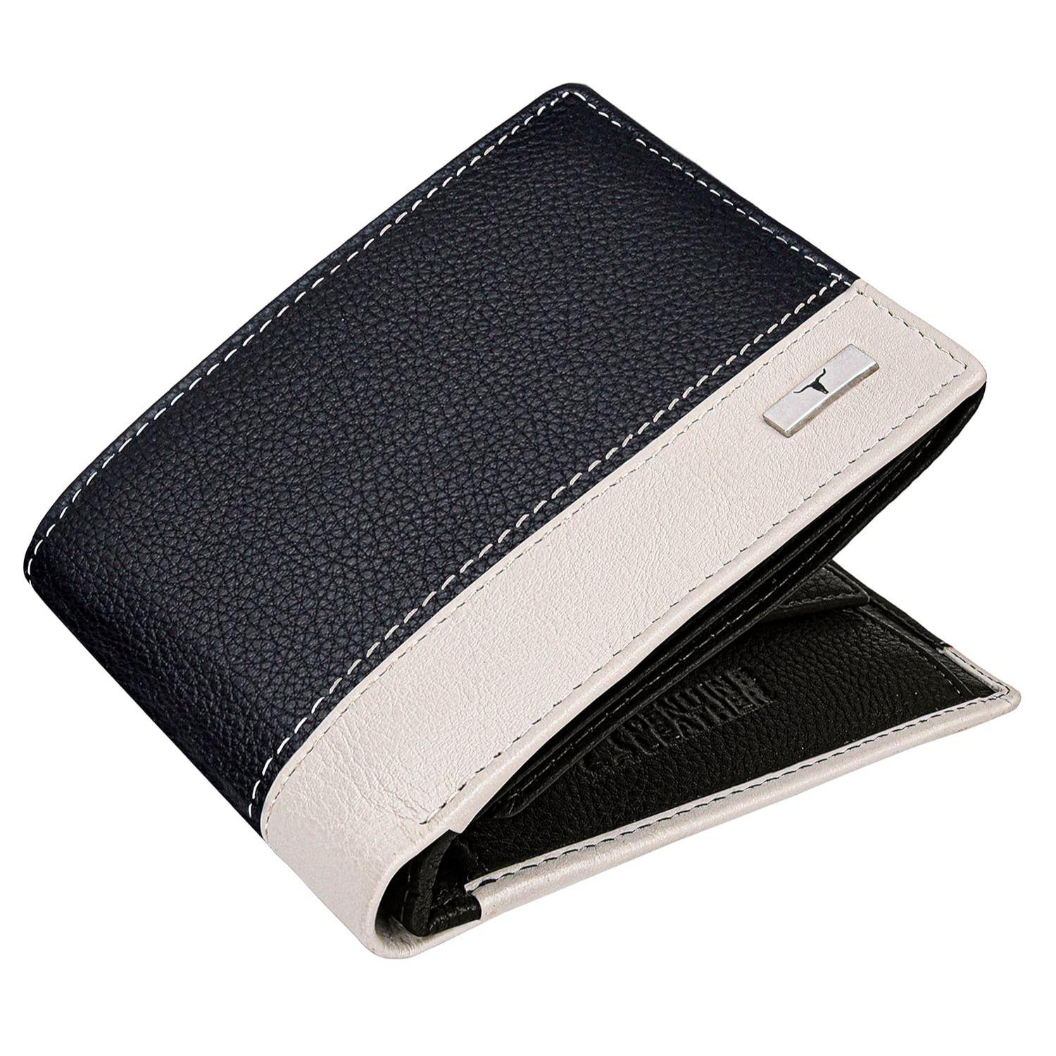 

Seattle Black/Sand Leather Wallet for Men