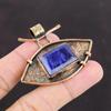 Faceted Blue Sapphire Pendant Copper Pendant Handmade Dainty Pendant Antique Jewelry For Gifts Women Pendant Natural Gemstone Copper Jewelry
