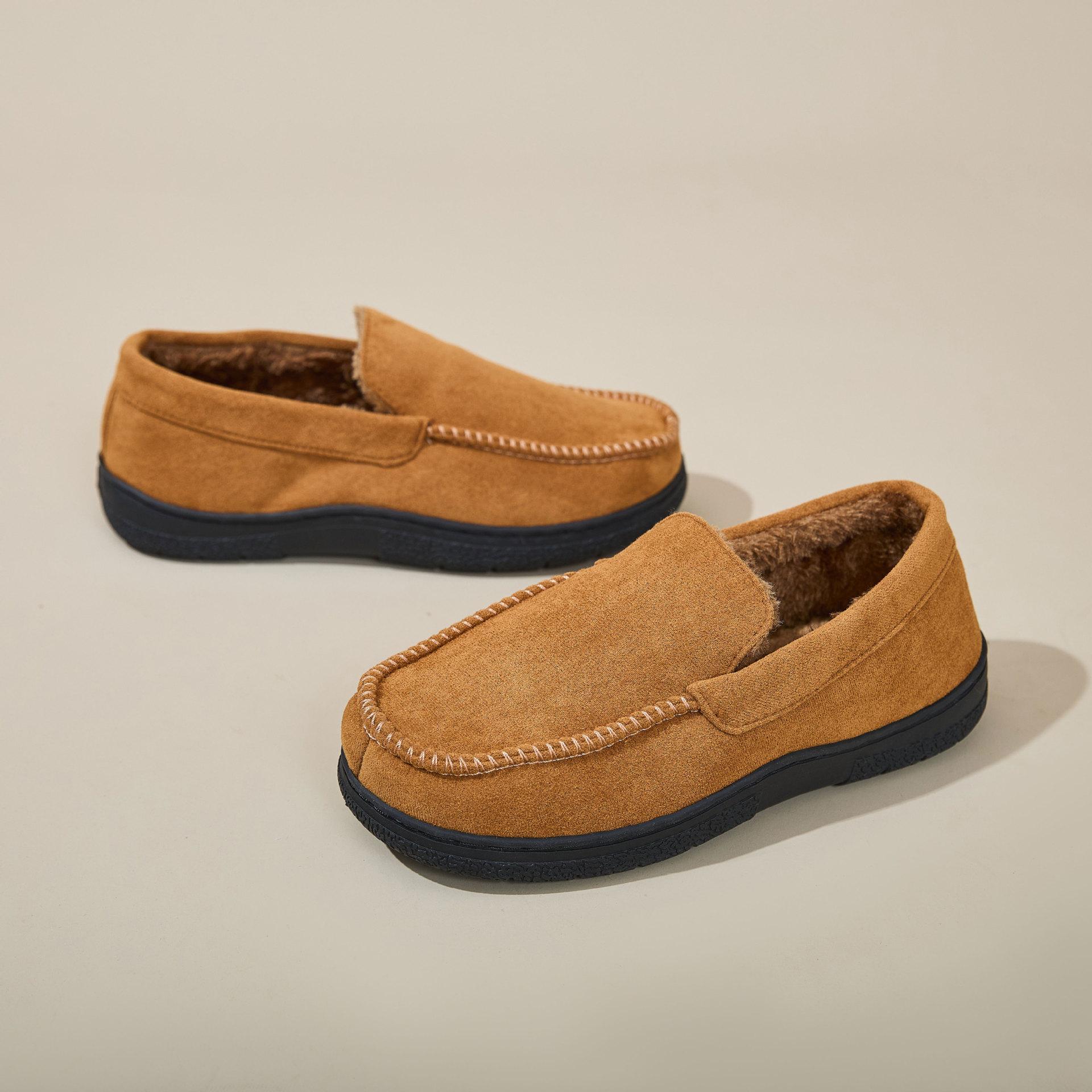 

Men s Slippers Fluffy Warm Moccasin Slippers Closed Back Bedroom Slippers Non-Slip Home Shoes for Indoor Outdoor Size 39-40EU/CN40-41