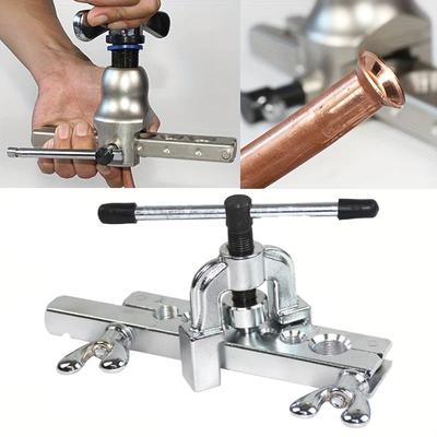 Copper Tube Expander 45 Degree Brake Pipe Flare Tool Kit with Adapters for Reaming Pipes