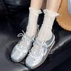 Mode Koreanischer Neuer Stil Mode Lässige Damen Sneaker 2025 Sommer Weiche Sohle Rutschfest Flats Vielseitige Schleife Cool Sportschuhe