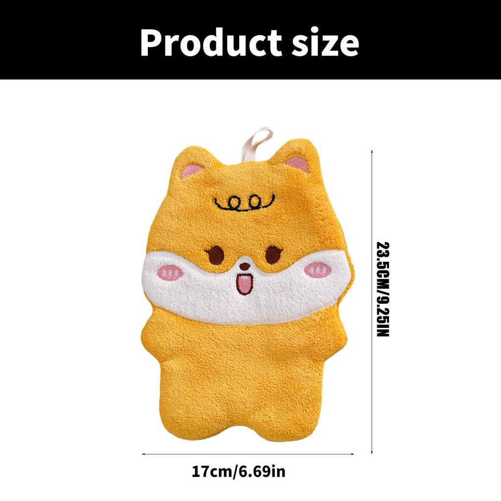 Tierische Kinderhandtücher Weich Saugfähig Polyester Schnelltrocknend für Küche und Badezimmer