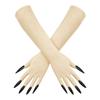 Halloween Long Nail Gloves for Women Witch Costume Party Accessories