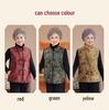 Grandma Winter Women's Mink Fur Collar Vest - Warm, Velvet-Lined, Chinese Style for Mothers and Seniors