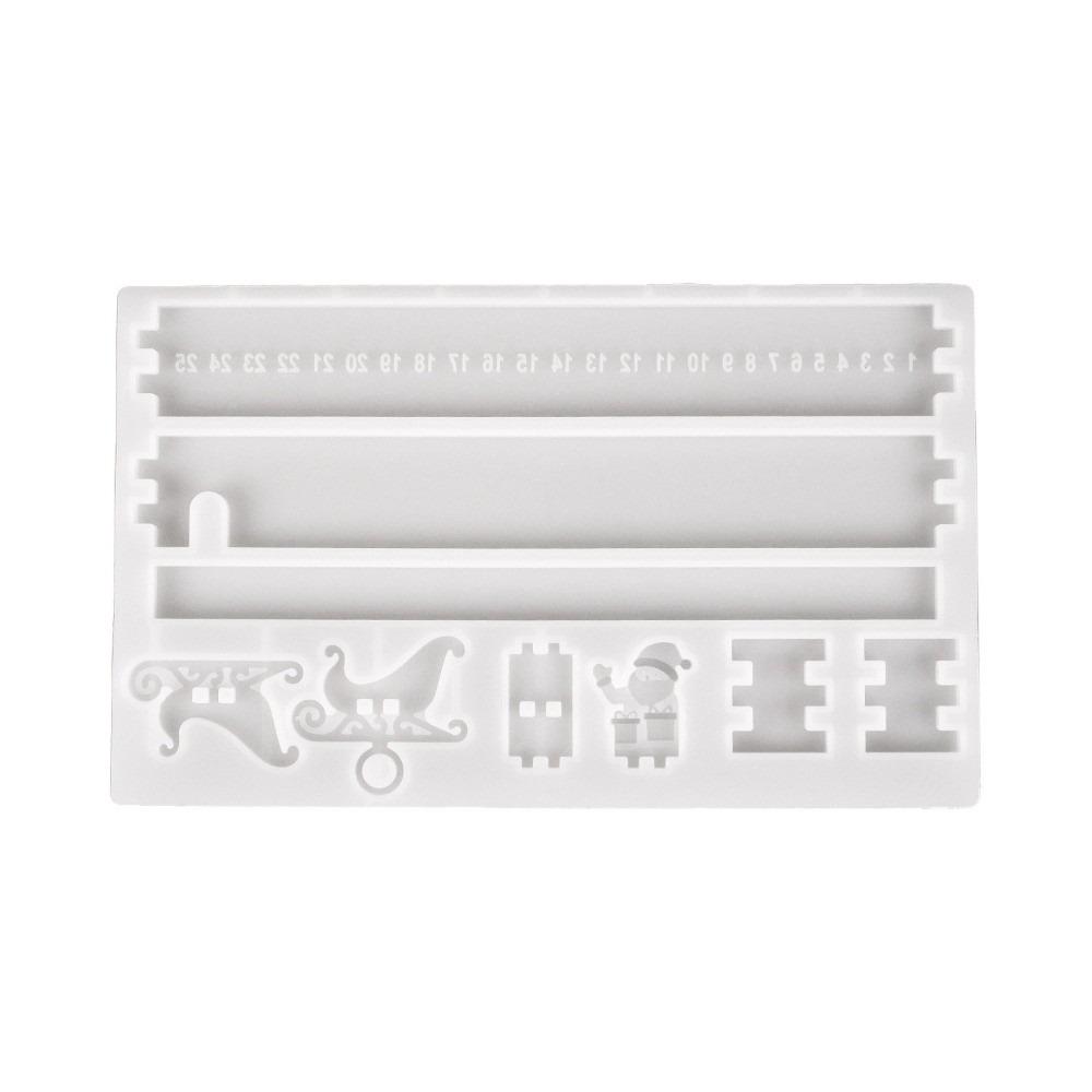 

Light Silhouette Christmas Countdown Silicone Mold Resin Gypsum Mold Home Decoration