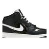 Air Jordan 1 Mid SE Grade School 'Black Glitter' (Unisex) Black / Black / White Kids' Basketball Shoes AV5174 001