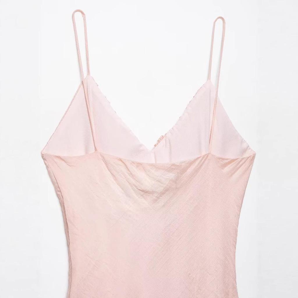 ZR Damen 2025 Frühling Layered Socialite Midikleid