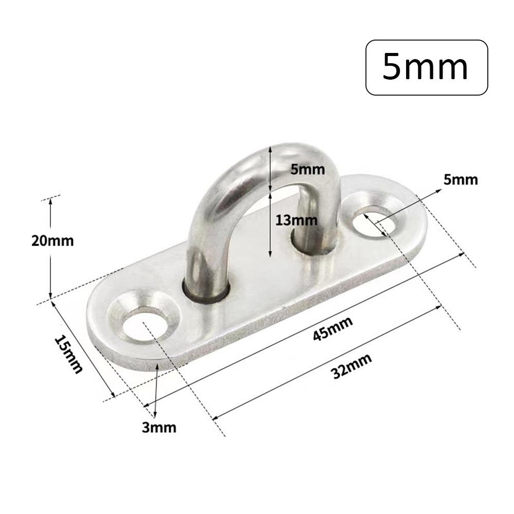 

4 шт. Потолочный крюк из нержавеющей стали, пряжка для крепления к потолку, аксессуар для подвешивания гамака, 5 мм/6 мм/8 мм/9 мм 5mm