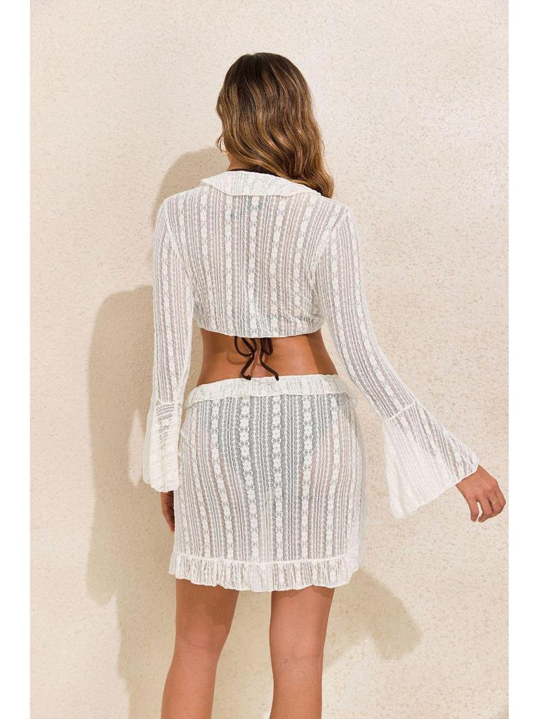 2025 Sun Protection Long Sleeve Beach Dress & Sexy Two-Piece Bikini Set