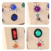 LED Light Switch Busy Board Toddler Light-up Switch Control Wooden Board Toy Portable Travel Fine Motor Skills Kids Early Educational Learning