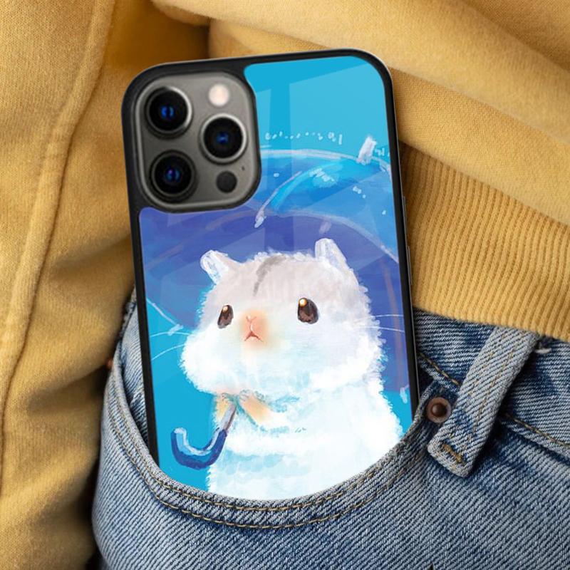 Hamster Art Soft Phone Case for iPhone 17 Air 16e Pro Max 15 Pro 13 14 Plus 11 12 MagSafe Magnetic Coque