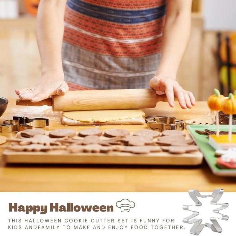 12Pcs Halloween Cookie Cutters Stainless Steel Biscuit Cutter Shape Set Cookie Cutter Mold Halloween Cookie Cutter Stamp 2026