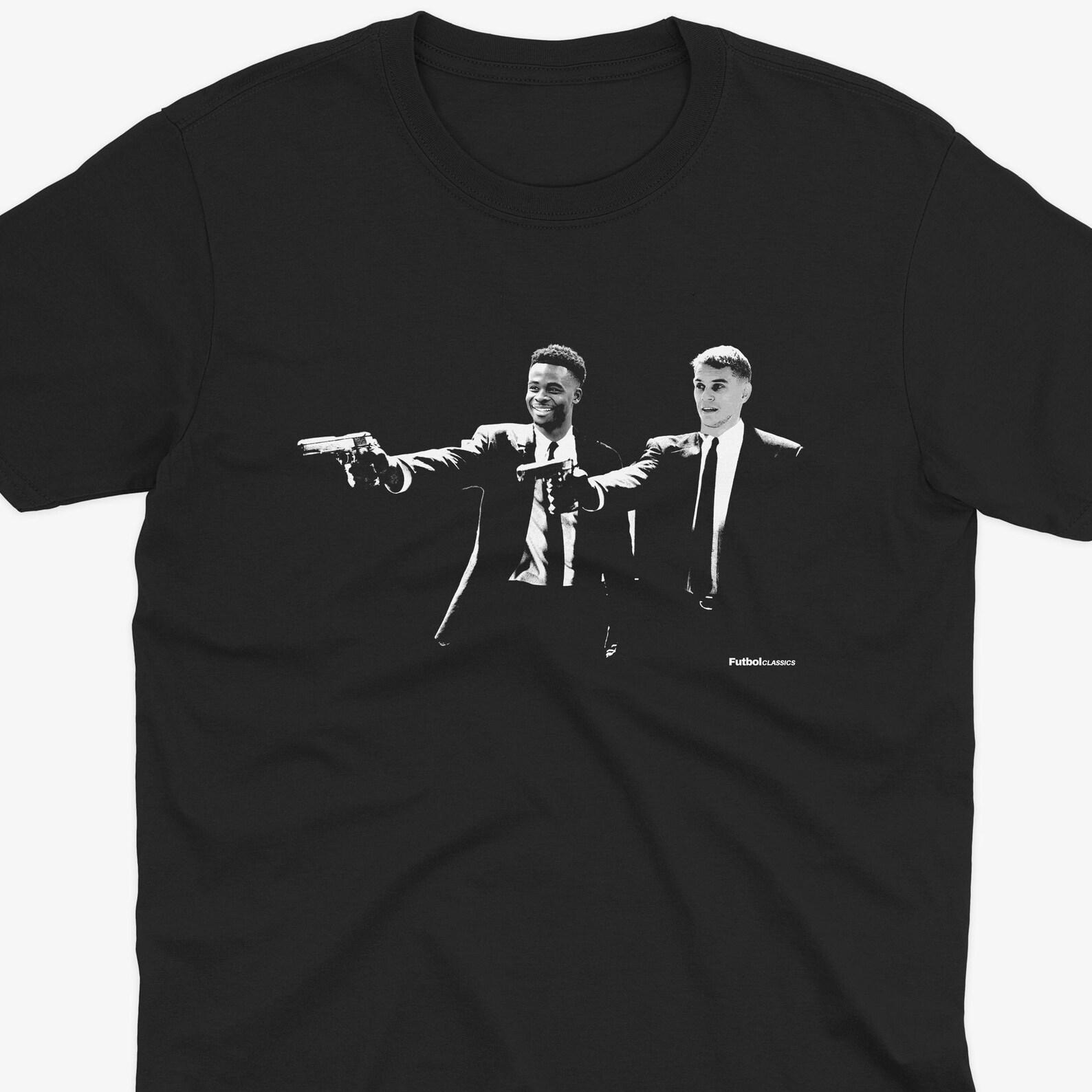 Bukayo Saka & Leandro Trossard Pulp Fiction Style T Shirt | Arsenal T Shirt | Arsenal Fan | Arsenal Shirt | Funny Arsenal T | Gunners | AFC S