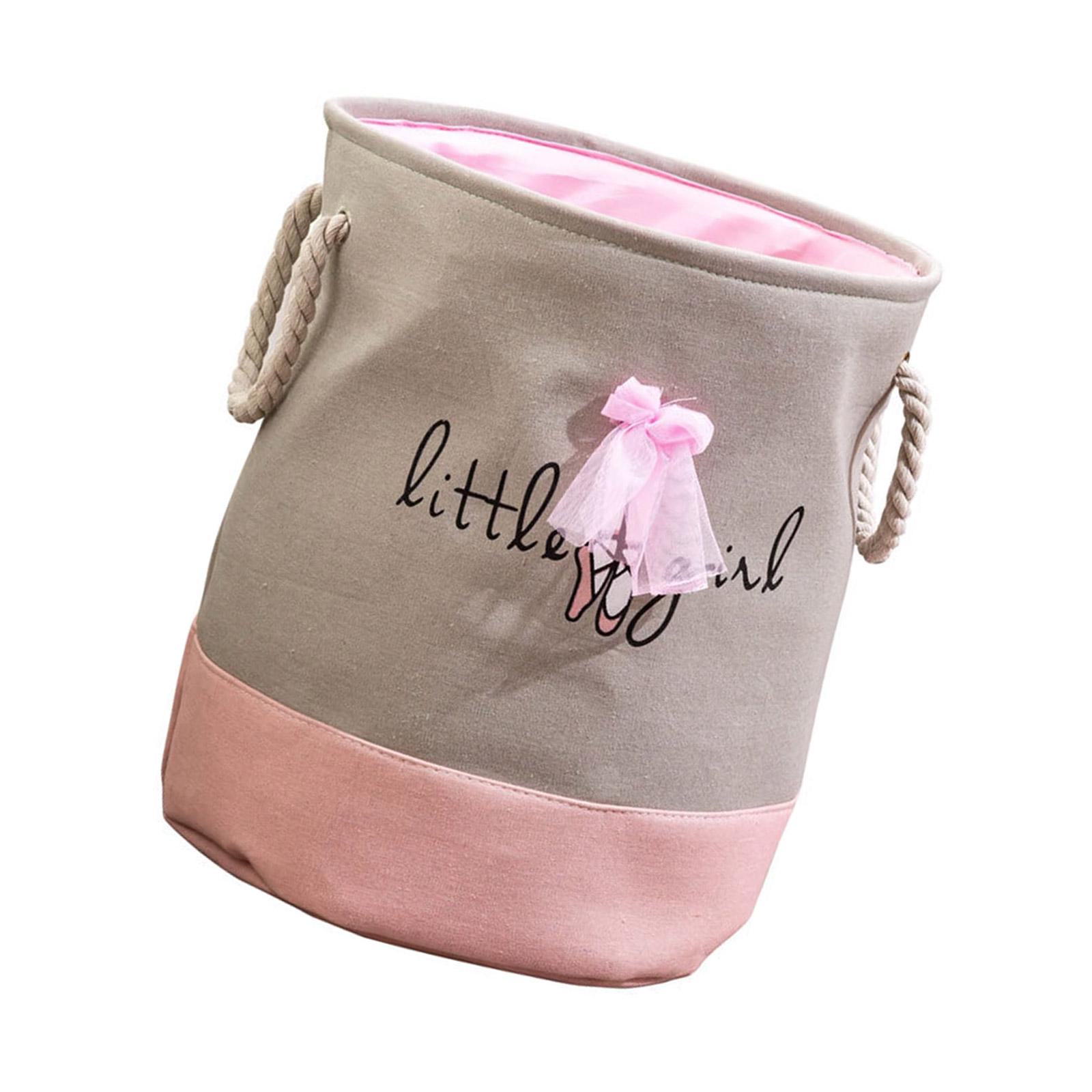 Декоративная корзина для белья Складной контейнер для хранения игрушек с удобными ручками для переноски Большая вместимость Органайзер для грязной одежды 6