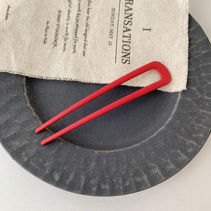 Koreanische Metall Haarstäbe Damen Haarnadeln Elegant Schlicht Einfarbig Haarspangen Mädchen Haarstäbe Haarschmuck Haarnadel Neu