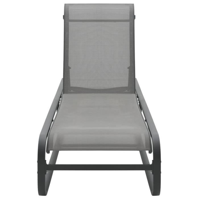 VidaXL Chaise longue Aluminium et textilène