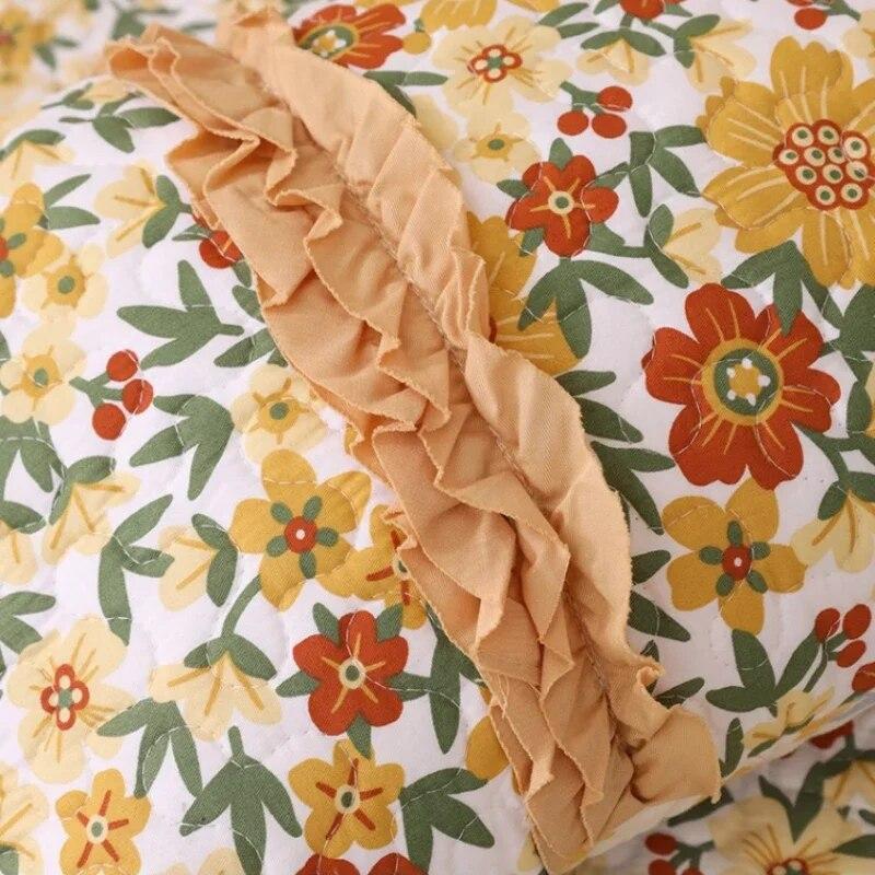 Baumwolle Ländlich Floral Couchkissen Bequem Atmungsaktiv Rutschfest Sofa Handtuch Vielseitig Hochwertig Weich Wohnzimmer Dekoration