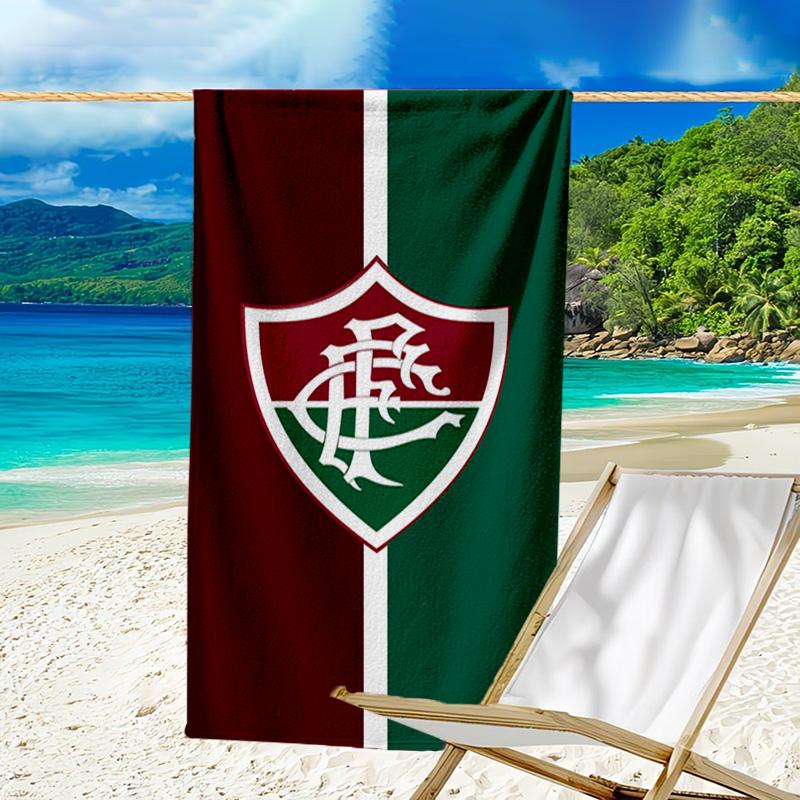 Flumi-nense Football Crest Printed Beach Towel, Super Soft Microfiber, Perfect Gift Birthday, for Pool, Beach, Travel, for Family and Friends
