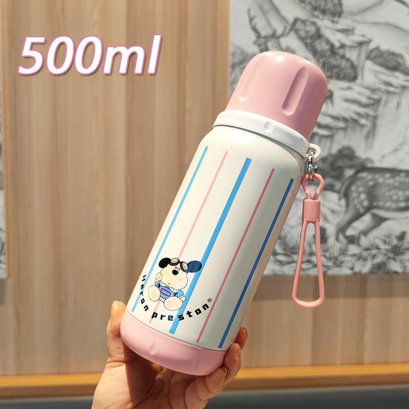 Modern Minimalist Stainless Steel Insulated Travel Mug With Tea Compartment For Office And Outdoor Use