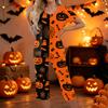 Women Two Piece Halloween Print Outfit Short Sleeve Top and Cropped Pants Casual Sportswear Set for Daily Wear