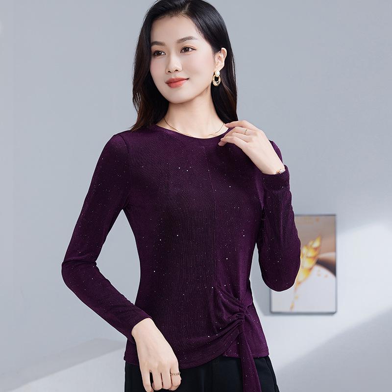 2025 Fall/Winter Women's Slimming Stretch Blouse with Long Sleeves