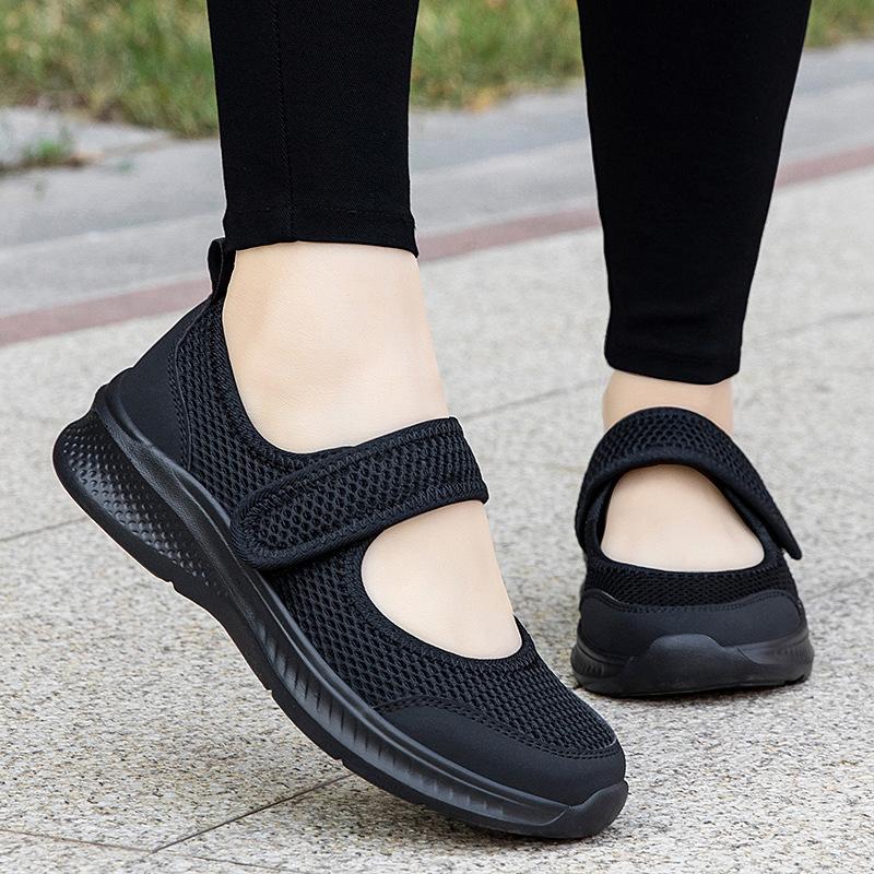 Low-top Mesh Platform Shoes, Spring and Summer Hollow Buckle Casual Large-size Mesh Shoes