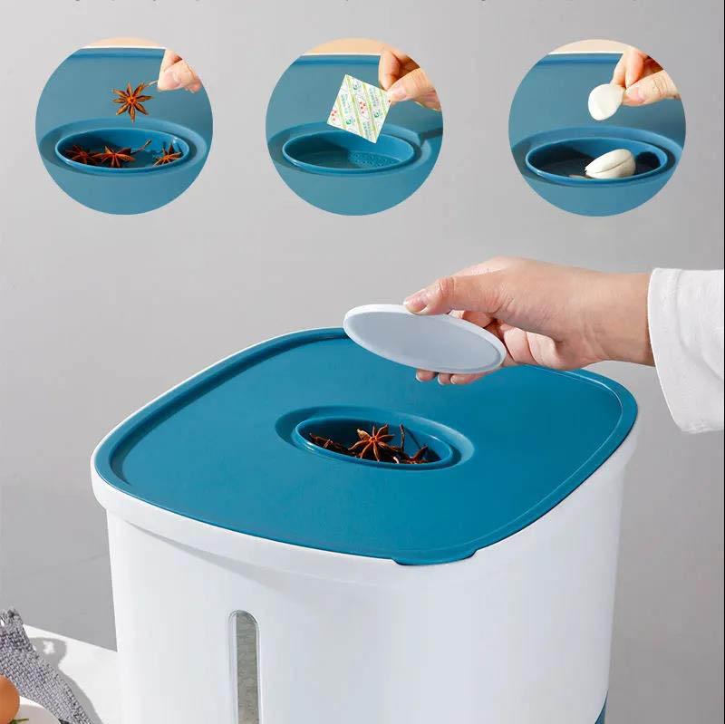 Kitchen Supplies Insects Moisture-proof Seal Rice Cylinder Rice Flour Storage Tank Storage Box Reservoir Box