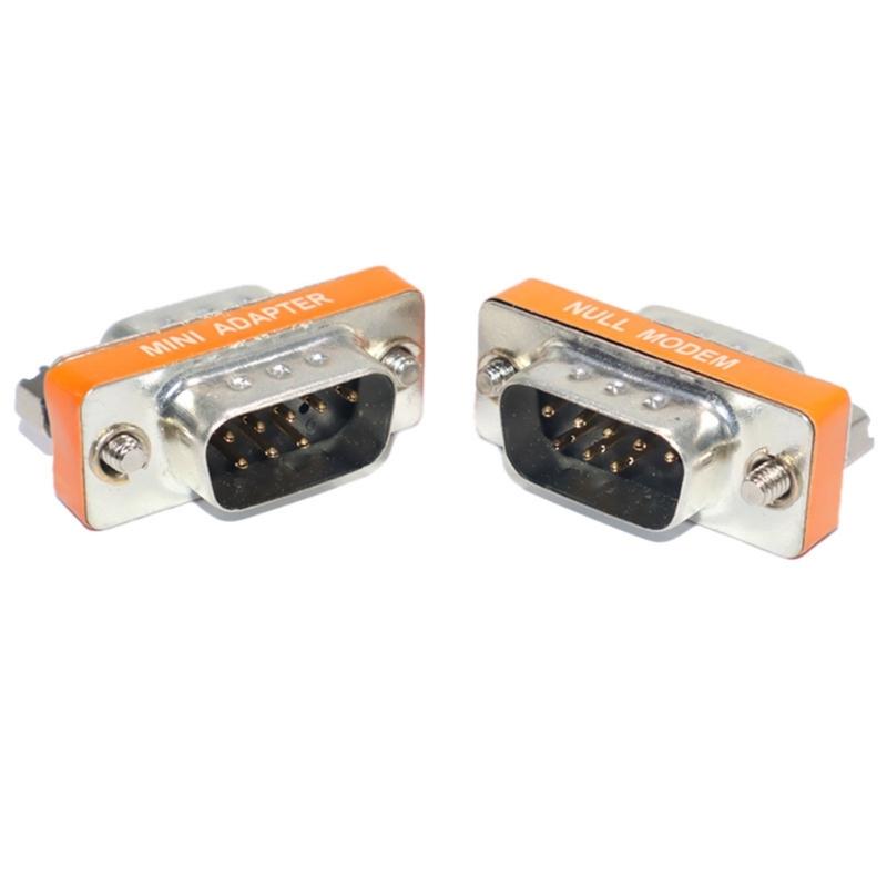 Portable 8 Pin Male To Male VGA RS232 Adapter For 0 Modem Serialed Connection With Stable Signal