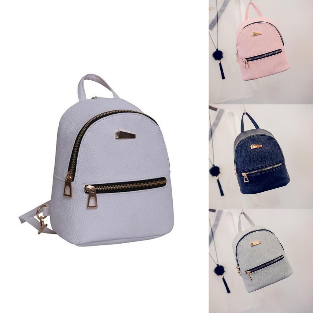 Stylish Women's Mini Backpack Pu Leather Shoulder Bag For School And Travel Use