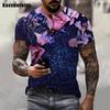 Men Women Colorful Glitter 3D Printed Men T-shirt Summer Fashion Casual Oversize Short Sleeve