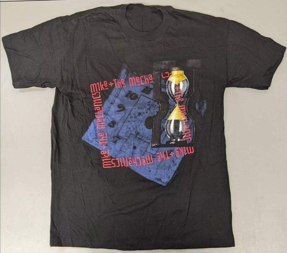 1989 Mike and the Mechanics Living Years Short Sleeve Black All Size Shirt BT365 Unisex T-Shirt M