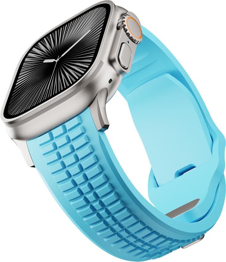 Rubber Watchband For Apple Watch Band Ultra 3 2 1 49mm Sports Silicone Bracelet For iWatch 11 10 9 8 SE 46mm 45mm 44mm Men Strap