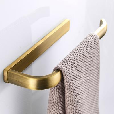 Handdukshängare Väggmonterad Handdukshållare Badrum Mässing Guld Handduksstång Stång tillbehör Retro design Hylla