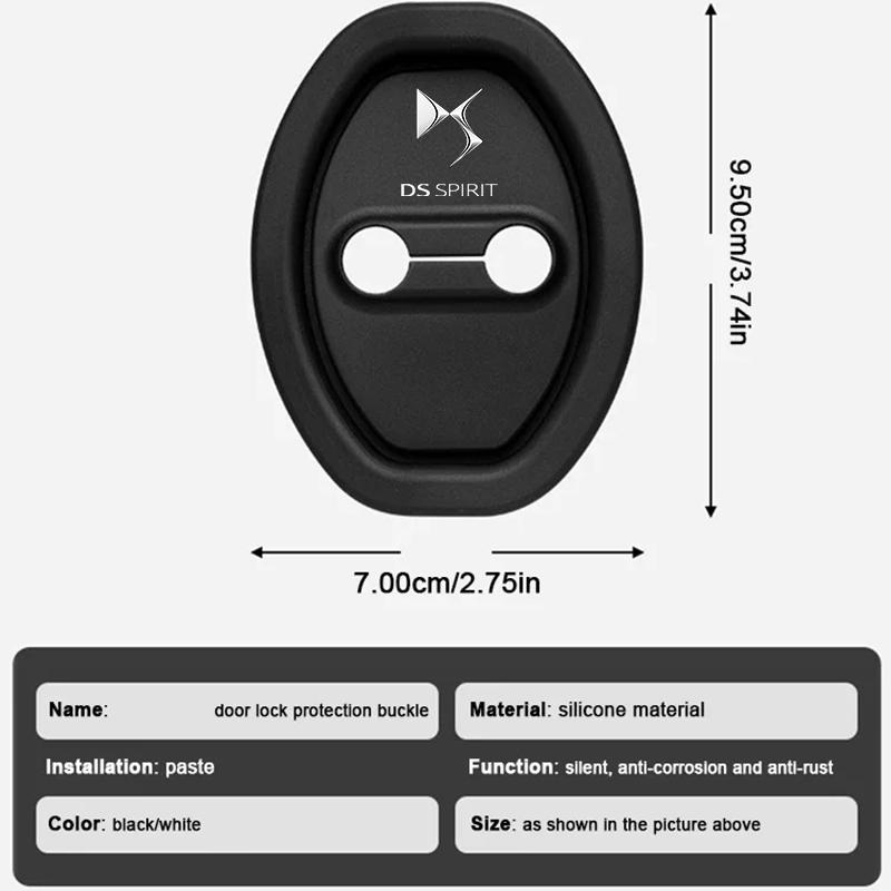 Car Door Lock Buckle Protection Cover Elastic Shock Absorbing Pad Cushion For Citroen DS SPIRIT DS5 DS6 DS3 DS4 DS7 C3 Elysee Aki256