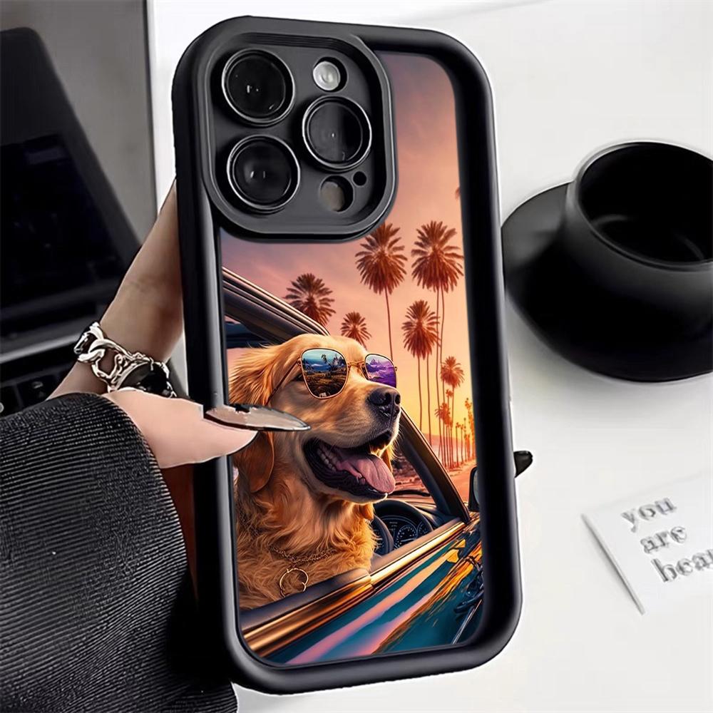 Ae76 Dog Color Doodle Design Art Protective Phone Cases for iPhone 13 14 15 Pro Max Infinix Hot 40i Tecno Camon 30 20 Pro Angel Eyes TPU Back Cover