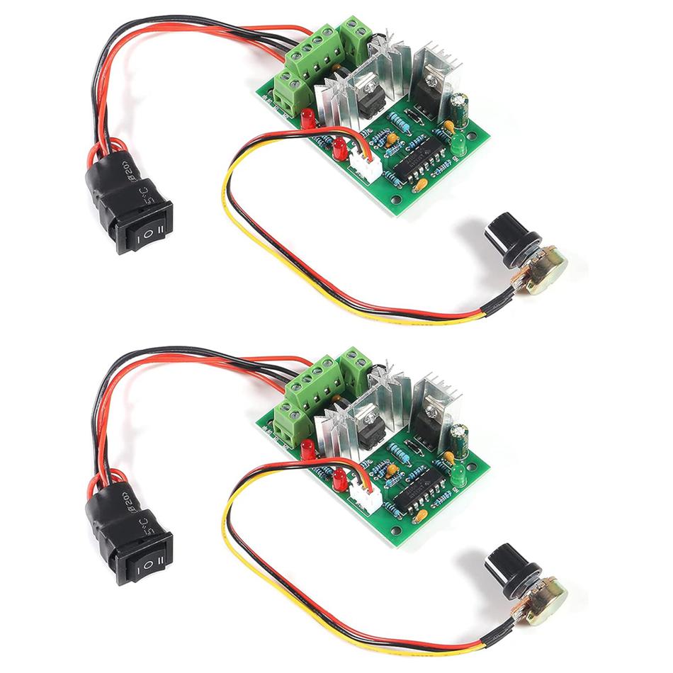 1 buc Controller de Viteză Motor DC Reglabil Îmbunătățit PWM 10V 12V 24V 30V Comutator de Inversare 120W