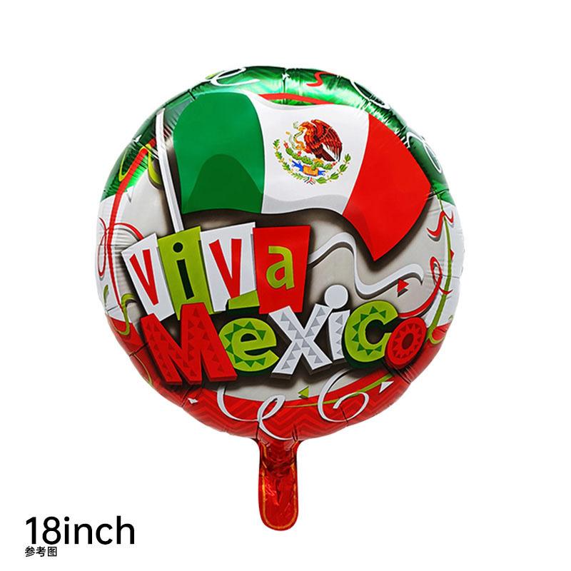 

Mexican Carnival Flag Burrito Pitana Aluminum Balloon Cactus Avocado Carnival Party Balloon 18 Mexican Ball - Flag