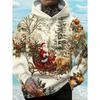 Autumn Winter Christmas Day Creativity 3D Printed Hoodie Men's Fashion Comfort Loose Sports Leisure Versatile Pockets Hoodies