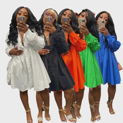 European & American Women's Spring Solid Color Loose Cardigan Shirt - Long-Sleeved & Sexy (2022)
