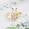 Adjustable Rotating Rabbit Ring - Year of the Rabbit Luxury Design for Index Finger.