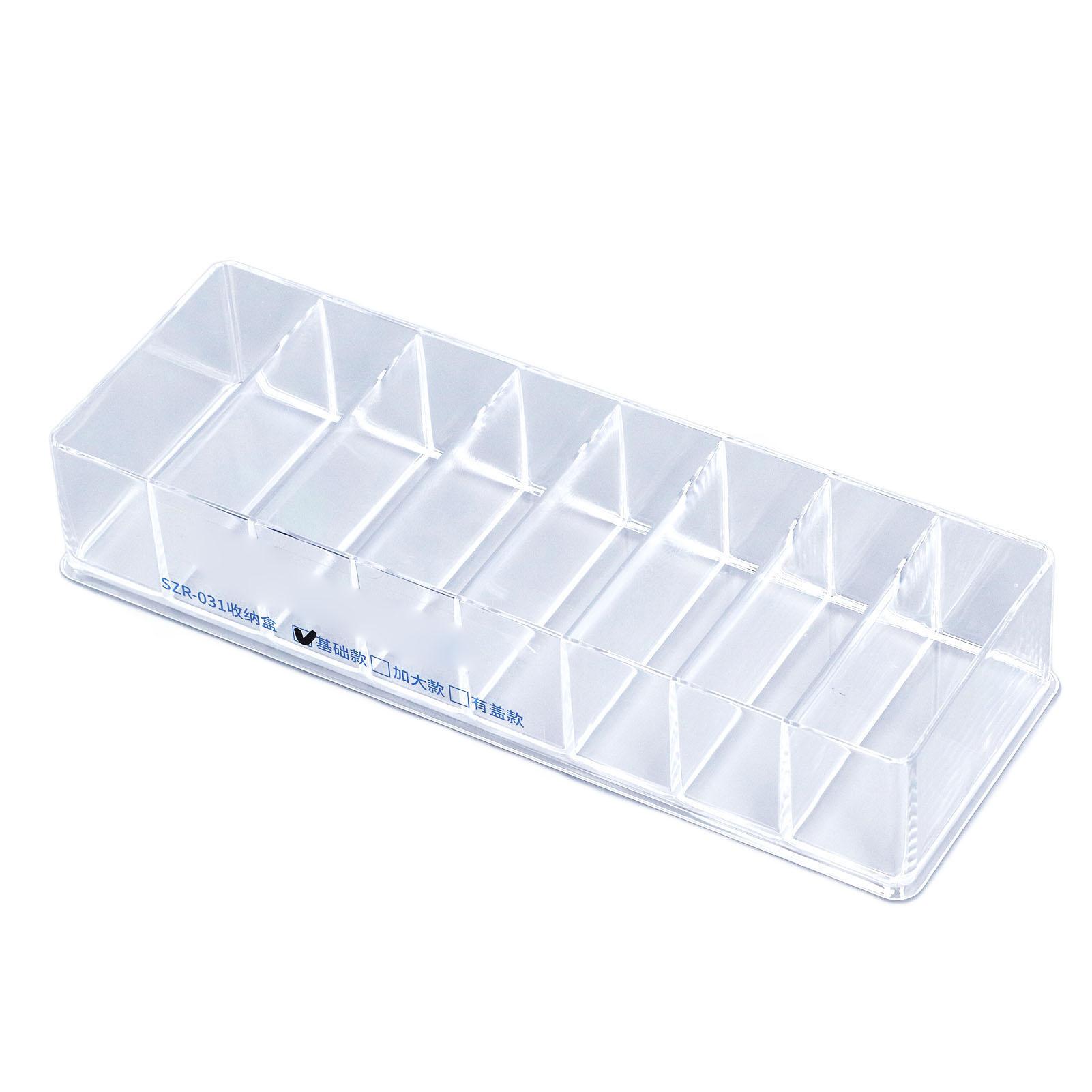 

Прозрачный ящик для укладки кабелей с 8 отсеками, пластиковый органайзер для электронных аксессуаров