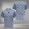 Summer Y2k Men's Tennis Men T-Shirts Fashion Striped Printed O-Neck Short Sleeve Tees Breathable Quick-Drying Sports Tops