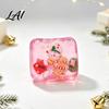 Christmas Stocking Stuffers Cube Stress Relief Toy Clear Squeeze with 3D Snowman Anxiety Gadget Santa Claus Gingerbread Xmas Tree Hand Relaxation