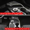 2Pcs Car Carbon Fiber Center Console Gear Shift Panel Water Cup Holder Decoration Cover Trim For KIA EV6   LHD-M53K