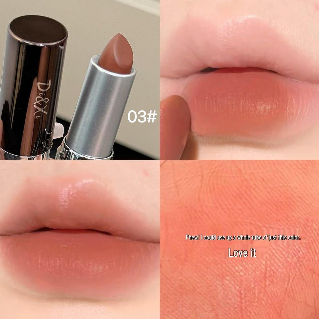 DIXI Amber Velvet Matte Lipstick – Long-lasting, High Pigment, Non-transfer, Whitening Lip Mud.