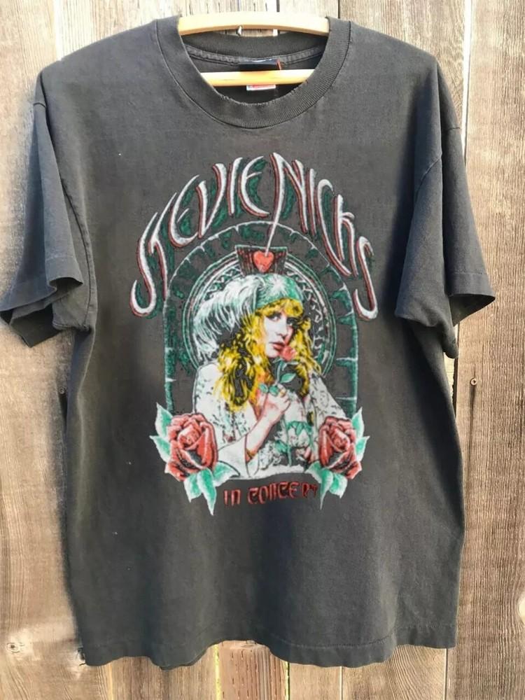 90s Stevie Nicks Basic Style Remake Charcoal Unisex Tshirt For Men Women Unisex T-Shirt S