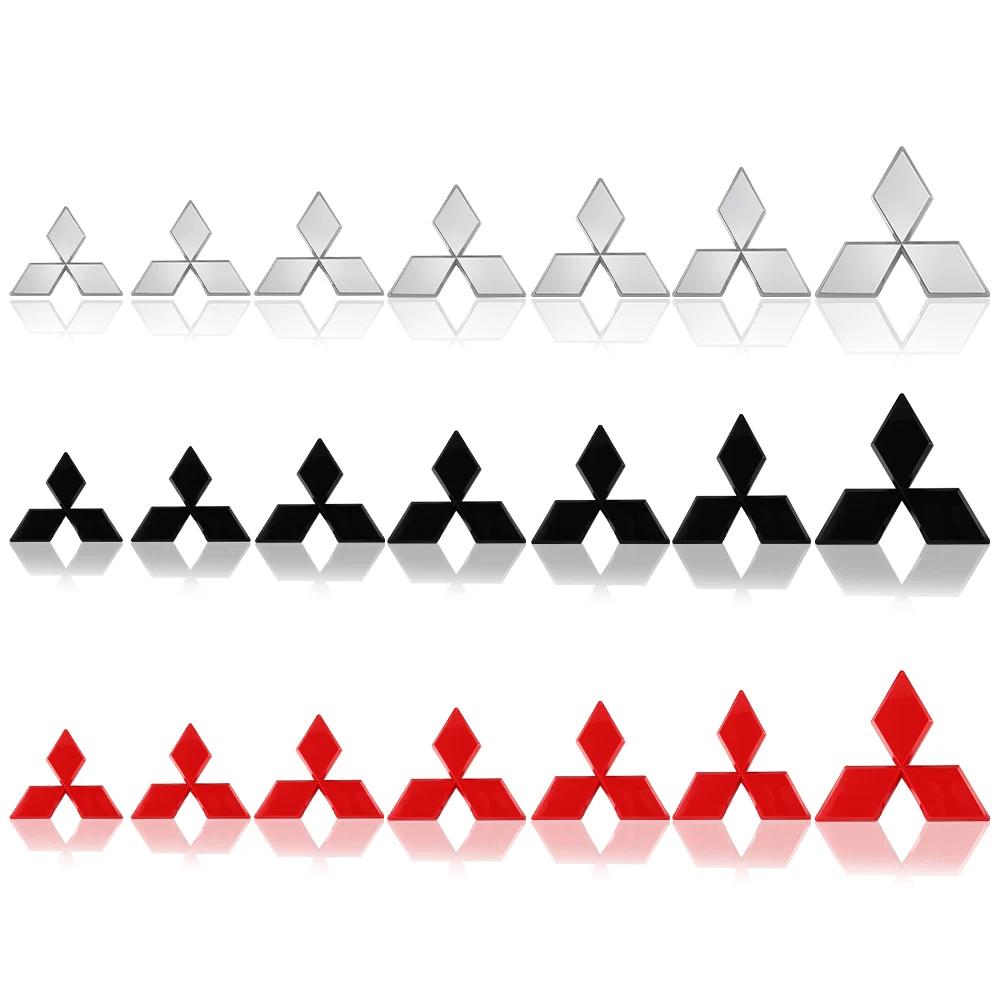 1 stuks ABS Auto Logo Voorgrille Achterklep Embleem Stuurwiel Sticker Voor Mitsubishi Pajero Outlander XL Montero Lancer Triton