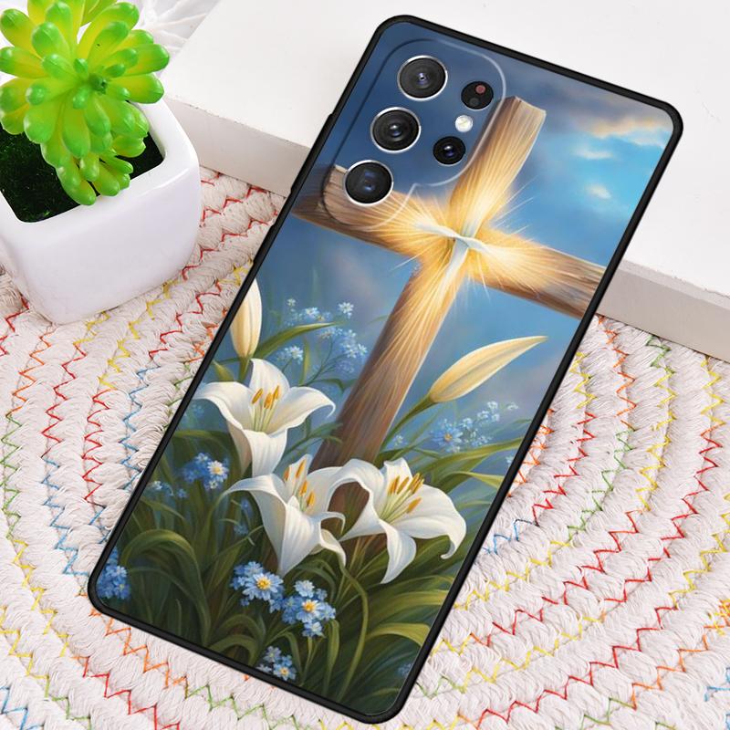 Faith Cross Cool Phone Case for Samsung Galaxy note 10 pro S26 Ultra S23 S24 FE S25 S21 S22 PLUS shockproof Cove