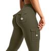 Women's High Waist Bootcut Yoga Pants with Buttoned Pockets Breathable Stretchy Fabric for Sports and Outdoor Activities